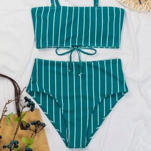 Teal High Waisted Bikini
